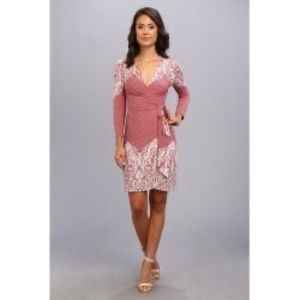 BCBG Maxazria Adele Wrap Dress Redberry Size: XS